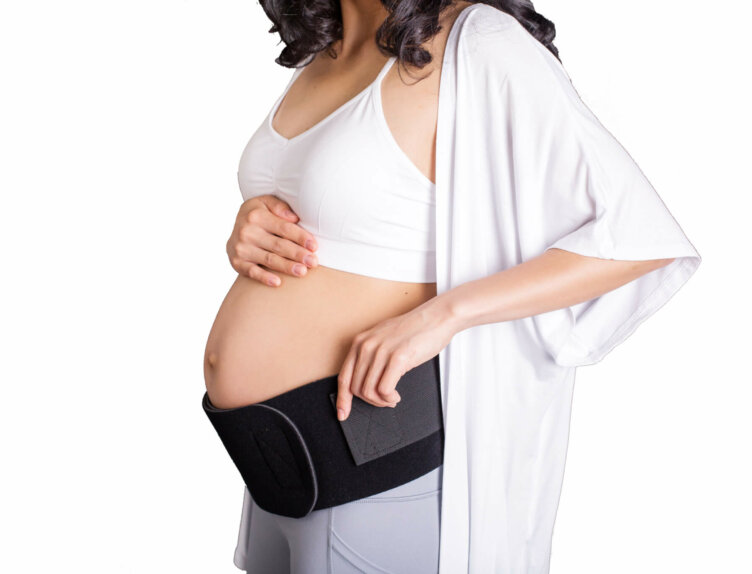 Babybellyband maternity support belt small black velcro fasten