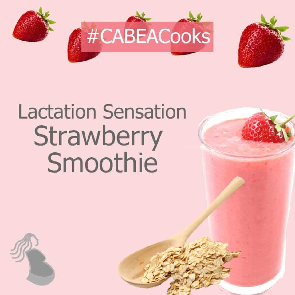 Lactation Sensation Strawberry Smoothie is delicious with fresh fruit, and high-iron oats help it boost lactation in breastfeeding moms struggling with milk production.